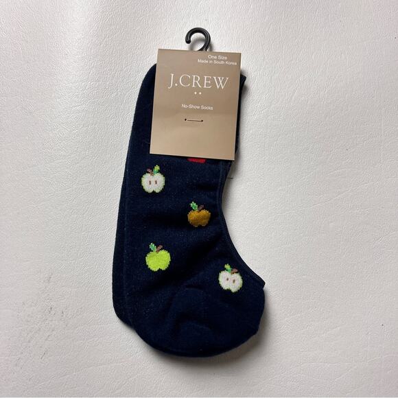 J.Crew Women's Fall Theme Apple No Show Socks One Size NWT - Picture 7 of 7